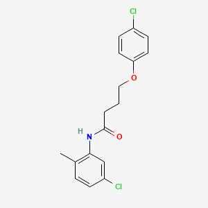 molecular formula C17H17Cl2NO2 B3753948 N-(5-chloro-2-methylphenyl)-4-(4-chlorophenoxy)butanamide 