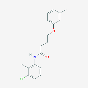 molecular formula C18H20ClNO2 B3754222 N-(3-chloro-2-methylphenyl)-4-(3-methylphenoxy)butanamide 