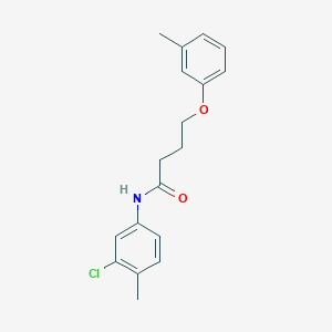 molecular formula C18H20ClNO2 B3754225 N-(3-chloro-4-methylphenyl)-4-(3-methylphenoxy)butanamide 
