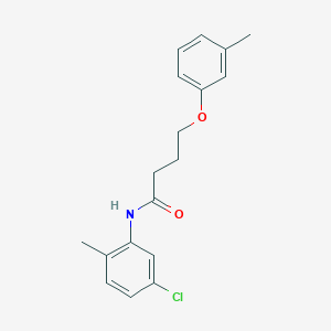 molecular formula C18H20ClNO2 B3754230 N-(5-chloro-2-methylphenyl)-4-(3-methylphenoxy)butanamide 