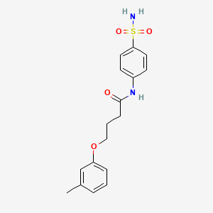 molecular formula C17H20N2O4S B3754242 4-(3-methylphenoxy)-N-(4-sulfamoylphenyl)butanamide 