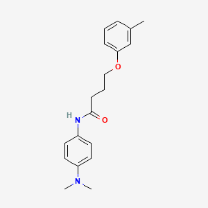 molecular formula C19H24N2O2 B3754289 N-[4-(dimethylamino)phenyl]-4-(3-methylphenoxy)butanamide 