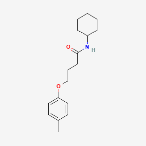 molecular formula C17H25NO2 B3754349 N-cyclohexyl-4-(4-methylphenoxy)butanamide 