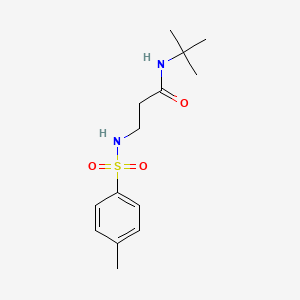 molecular formula C14H22N2O3S B3754478 N-tert-butyl-3-[(4-methylphenyl)sulfonylamino]propanamide 