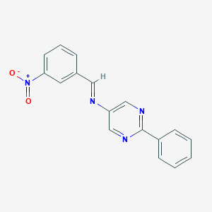 5-({3-Nitrobenzylidene}amino)-2-phenylpyrimidine