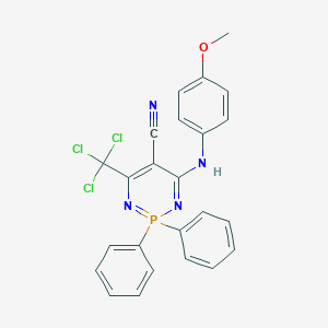 4-(4-Methoxyanilino)-2,2-diphenyl-6-(trichloromethyl)-1,3,2lambda~5~-diazaphosphinine-5-carbonitrile
