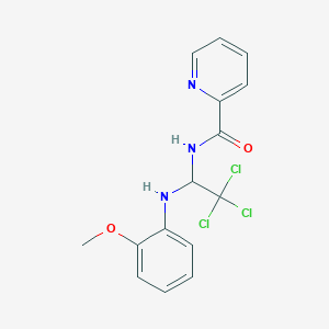 N-[2,2,2-trichloro-1-(2-methoxyanilino)ethyl]-2-pyridinecarboxamide