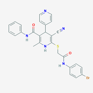 6-({2-[(4-bromophenyl)amino]-2-oxoethyl}sulfanyl)-5-cyano-2-methyl-N-phenyl-1,4-dihydro-4,4'-bipyridine-3-carboxamide