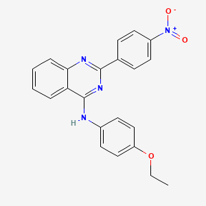 molecular formula C22H18N4O3 B3754683 N-(4-ethoxyphenyl)-2-(4-nitrophenyl)quinazolin-4-amine 