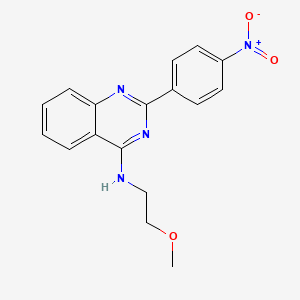molecular formula C17H16N4O3 B3754694 N-(2-methoxyethyl)-2-(4-nitrophenyl)quinazolin-4-amine 
