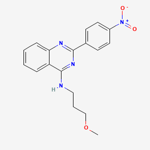 molecular formula C18H18N4O3 B3754698 N-(3-methoxypropyl)-2-(4-nitrophenyl)quinazolin-4-amine 