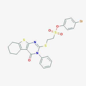 4-Bromophenyl 2-[(4-oxo-3-phenyl-3,4,5,6,7,8-hexahydro[1]benzothieno[2,3-d]pyrimidin-2-yl)sulfanyl]ethanesulfonate
