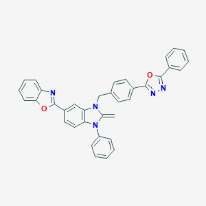 2-{2-methylene-1-phenyl-3-[4-(5-phenyl-1,3,4-oxadiazol-2-yl)benzyl]-2,3-dihydro-1H-benzimidazol-5-yl}-1,3-benzoxazole