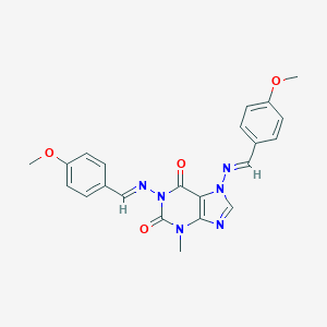 1,7-bis[(4-methoxybenzylidene)amino]-3-methyl-3,7-dihydro-1H-purine-2,6-dione