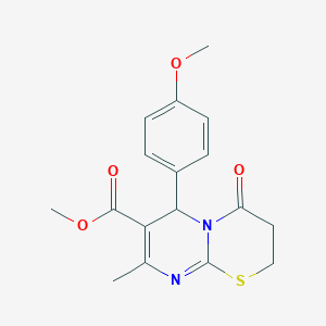 methyl 6-(4-methoxyphenyl)-8-methyl-4-oxo-2H,3H,4H,6H-pyrimido[2,1-b][1,3]thiazine-7-carboxylate