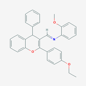 molecular formula C31H27NO3 B375485 N-{[2-(4-ethoxyphenyl)-4-phenyl-4H-chromen-3-yl]methylene}-N-(2-methoxyphenyl)amine 