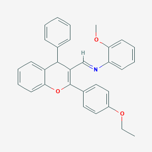 N-{(E)-[2-(4-ethoxyphenyl)-4-phenyl-4H-chromen-3-yl]methylidene}-2-methoxyaniline