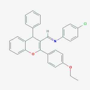 N-(4-chlorophenyl)-N-{[2-(4-ethoxyphenyl)-4-phenyl-4H-chromen-3-yl]methylene}amine