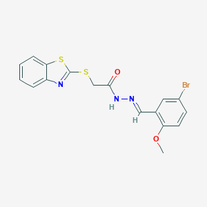 2-(1,3-benzothiazol-2-ylsulfanyl)-N'-(5-bromo-2-methoxybenzylidene)acetohydrazide