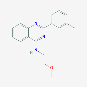 molecular formula C18H19N3O B3754957 N-(2-methoxyethyl)-2-(3-methylphenyl)quinazolin-4-amine 