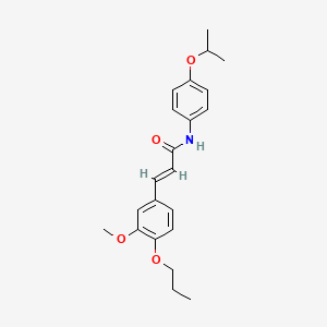 molecular formula C22H27NO4 B3754969 N-(4-isopropoxyphenyl)-3-(3-methoxy-4-propoxyphenyl)acrylamide 