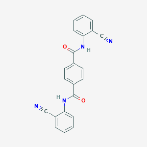 molecular formula C22H14N4O2 B375500 N,N'-bis(2-cyanophenyl)terephthalamide 