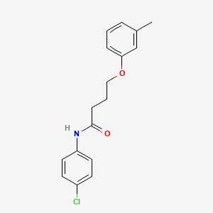 molecular formula C17H18ClNO2 B3755057 N-(4-chlorophenyl)-4-(3-methylphenoxy)butanamide 