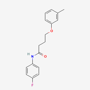 molecular formula C17H18FNO2 B3755059 N-(4-fluorophenyl)-4-(3-methylphenoxy)butanamide 