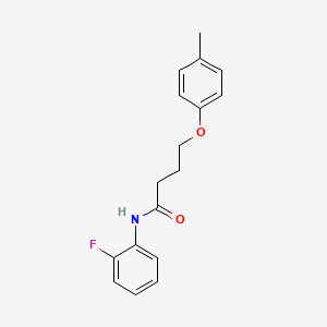 molecular formula C17H18FNO2 B3755085 N-(2-fluorophenyl)-4-(4-methylphenoxy)butanamide 