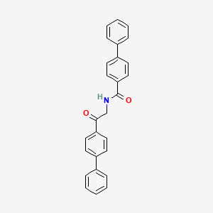 molecular formula C27H21NO2 B3755275 N-[2-oxo-2-(4-phenylphenyl)ethyl]-4-phenylbenzamide 
