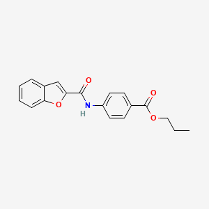 molecular formula C19H17NO4 B3755289 propyl 4-[(1-benzofuran-2-ylcarbonyl)amino]benzoate 