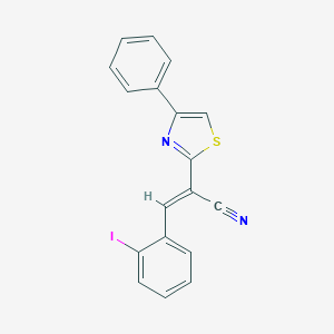 3-(2-Iodophenyl)-2-(4-phenyl-1,3-thiazol-2-yl)acrylonitrile