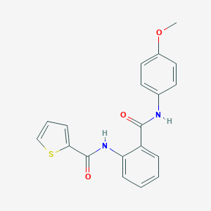 molecular formula C19H16N2O3S B375538 N-{2-[(4-methoxyanilino)carbonyl]phenyl}-2-thiophenecarboxamide 
