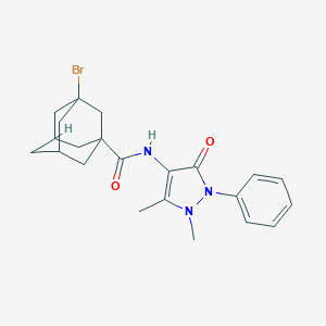 3-bromo-N-(1,5-dimethyl-3-oxo-2-phenylpyrazol-4-yl)adamantane-1-carboxamide