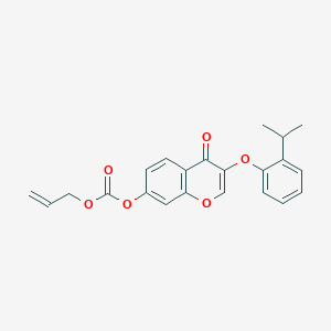 molecular formula C22H20O6 B3755463 allyl 3-(2-isopropylphenoxy)-4-oxo-4H-chromen-7-yl carbonate 