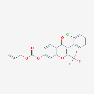 molecular formula C20H12ClF3O5 B3755508 allyl 3-(2-chlorophenyl)-4-oxo-2-(trifluoromethyl)-4H-chromen-7-yl carbonate 