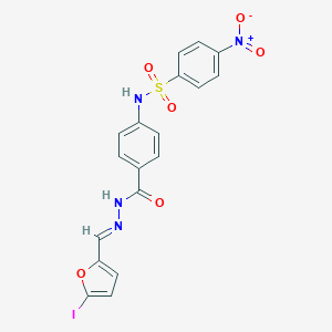 4-nitro-N-[4-({2-[(5-iodo-2-furyl)methylene]hydrazino}carbonyl)phenyl]benzenesulfonamide