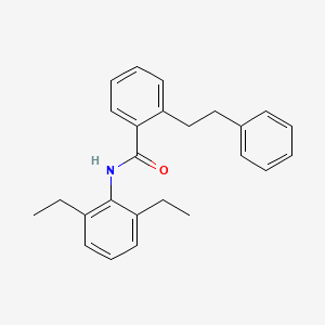 molecular formula C25H27NO B3755691 N-(2,6-diethylphenyl)-2-(2-phenylethyl)benzamide 