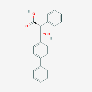 molecular formula C22H20O3 B037557 (2R,3R)-3-hydroxy-2-phenyl-3-(4-phenylphenyl)butanoic acid CAS No. 119725-40-5