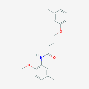 molecular formula C19H23NO3 B3755728 N-(2-methoxy-5-methylphenyl)-4-(3-methylphenoxy)butanamide 
