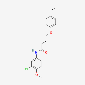 molecular formula C19H22ClNO3 B3755769 N-(3-chloro-4-methoxyphenyl)-4-(4-ethylphenoxy)butanamide 