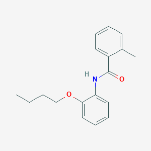 molecular formula C18H21NO2 B3755793 N-(2-butoxyphenyl)-2-methylbenzamide 