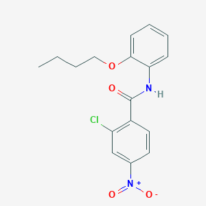 molecular formula C17H17ClN2O4 B3755801 N-(2-butoxyphenyl)-2-chloro-4-nitrobenzamide 
