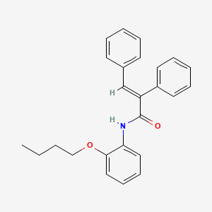 molecular formula C25H25NO2 B3755817 N-(2-butoxyphenyl)-2,3-diphenylacrylamide 