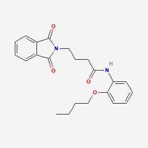 molecular formula C22H24N2O4 B3755868 N-(2-butoxyphenyl)-4-(1,3-dioxo-1,3-dihydro-2H-isoindol-2-yl)butanamide 