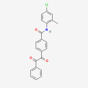 molecular formula C22H16ClNO3 B3755886 N-(4-chloro-2-methylphenyl)-4-[oxo(phenyl)acetyl]benzamide 