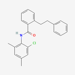 molecular formula C23H22ClNO B3755980 N-(2-chloro-4,6-dimethylphenyl)-2-(2-phenylethyl)benzamide 