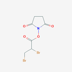 molecular formula C7H7Br2NO4 B037560 1-[(2,3-Dibromopropanoyl)oxy]pyrrolidine-2,5-dione CAS No. 118790-78-6