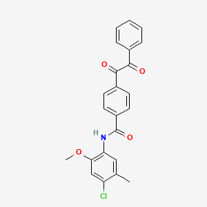 molecular formula C23H18ClNO4 B3756010 N-(4-chloro-2-methoxy-5-methylphenyl)-4-[oxo(phenyl)acetyl]benzamide 