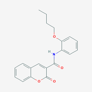 molecular formula C20H19NO4 B3756029 N-(2-butoxyphenyl)-2-oxo-2H-chromene-3-carboxamide 